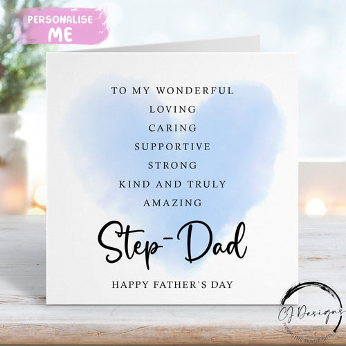 Step-dad father`s day card