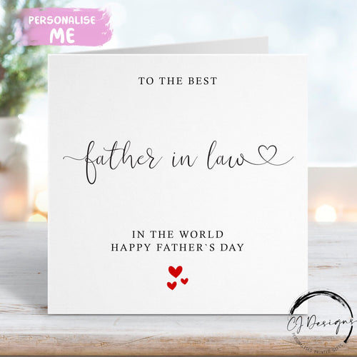 Father in law fathers day card