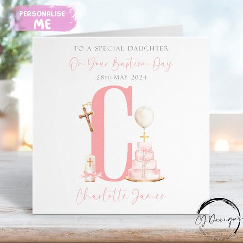 Personalised Daughter Baptism Card
