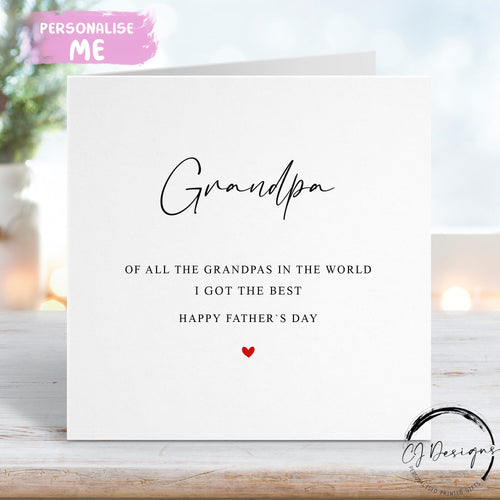 Grandpa fathers day card