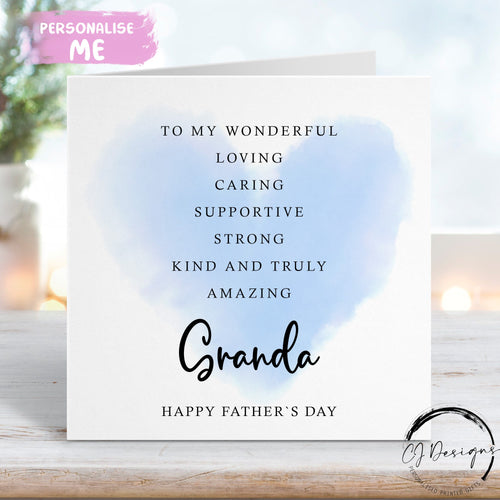 Granda father`s day card