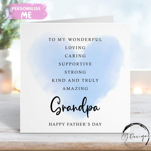 Grandpa father`s day card