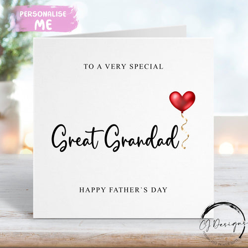 Great Grandad fathers day card