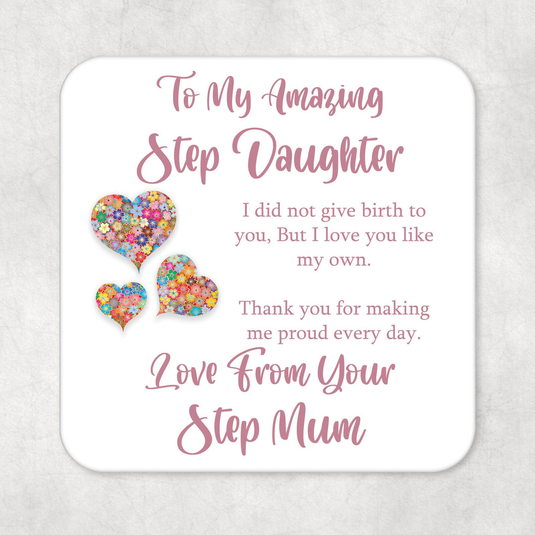 Step-Daughter gift Drinks Coaster From Step- Mum Sentimental Gifts