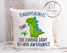 Load image into Gallery viewer, Mammasaurus Cushion Like a Normal Mamma But More Awesome -Mummysaurus- Mumsaurus-Mamsaurus- Momsaurus- Grandmasaurus- Auntisaurus-
