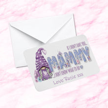 Load image into Gallery viewer, Personalised Mummy Gnome/Gonk Metal Wallet/Purse Card I Dont Know What Id Do If I Didnt Have You Sentimental Keepsake  -  Gift
