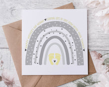 Load image into Gallery viewer, Mothers Day Card for Mummy To Be, Happy Mothers Day From Your Tummy, Pink - Blue - Yellow Grey
