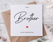 Load image into Gallery viewer, To My Page Boy On My Wedding Day Card, Thank You Card For Mother in Law, Bridesmaid, Flower Girl, Brother

