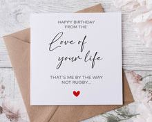 Load image into Gallery viewer, Happy Birthday From The Love of Your Life - Football Birthday Card

