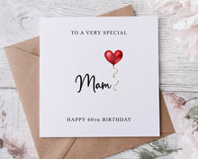 Load image into Gallery viewer, Personalised Step-mum Birthday Card, Special Relative, Happy Birthday, Age Card For Her 30th, 40th,50th Any Age Med Or Lrg

