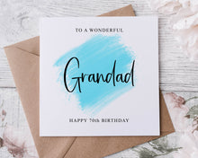 Load image into Gallery viewer, Personalised Grampa Birthday Card, Special Grandad, Happy Birthday, Age Card For Him, 50th, 60th, 70th, 80th, 90th
