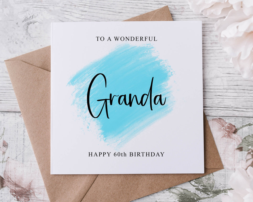 Personalised Granda Birthday Card, Special Grandad, Happy Birthday, Age Card For Him, 50th, 60th, 70th, 80th, 90th