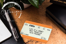 Load image into Gallery viewer, Personalised Friendship Train Ticket Metal Wallet Card/Insert- Gift Purse Keepsake - Friend Gift
