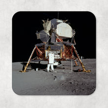 Load image into Gallery viewer, Set of 4 vintage Apollo 11 photo Coasters, space gift, Nasa Photo Gift
