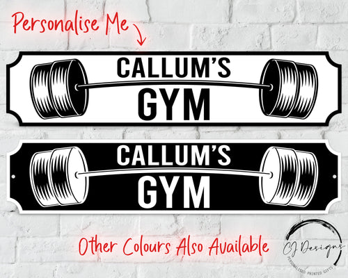 Personalised Acrylic Gym Sign - Home Gym Weatherproof Decor - Training Room - Gym Gift For Him - Father's Day Gift