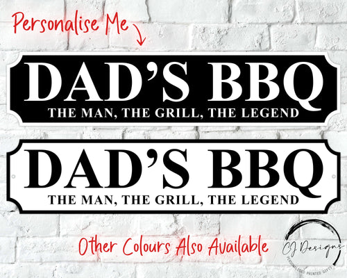 Dads BBQ - Personalised Acrylic Sign - 