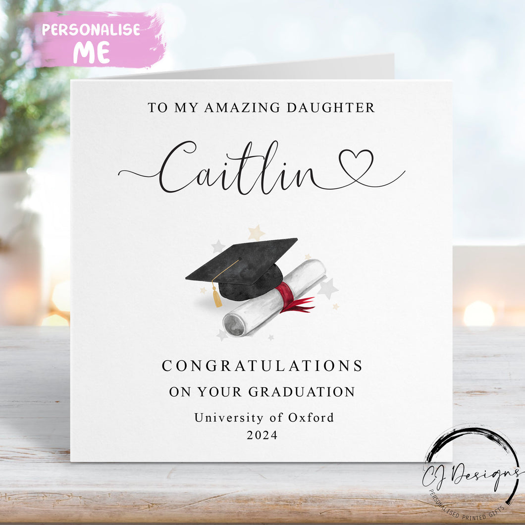 Daughter graduation card